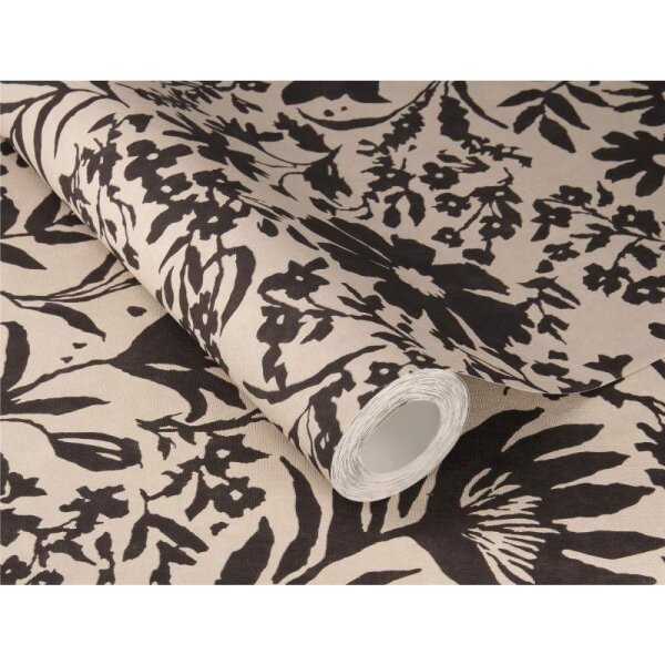 Tapete Greige, Schwarz, Anthrazit Rasch Vliestapete (330434)