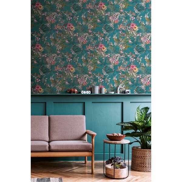 Tapete Blau, Grün, Petrol, Bunt AS-Creation Vliestapete (381783)