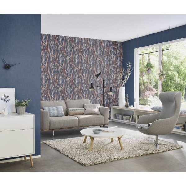 Tapete Blau, Braun Rasch Vliestapete (330236)