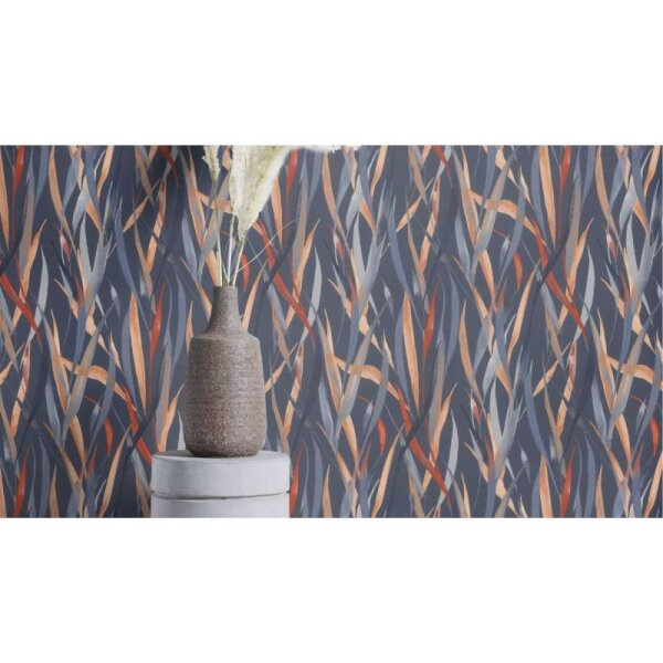 Tapete Blau, Braun Rasch Vliestapete (330236)