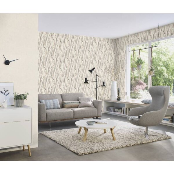 Tapete Beige, Creme, Grau Rasch Vliestapete (330205)
