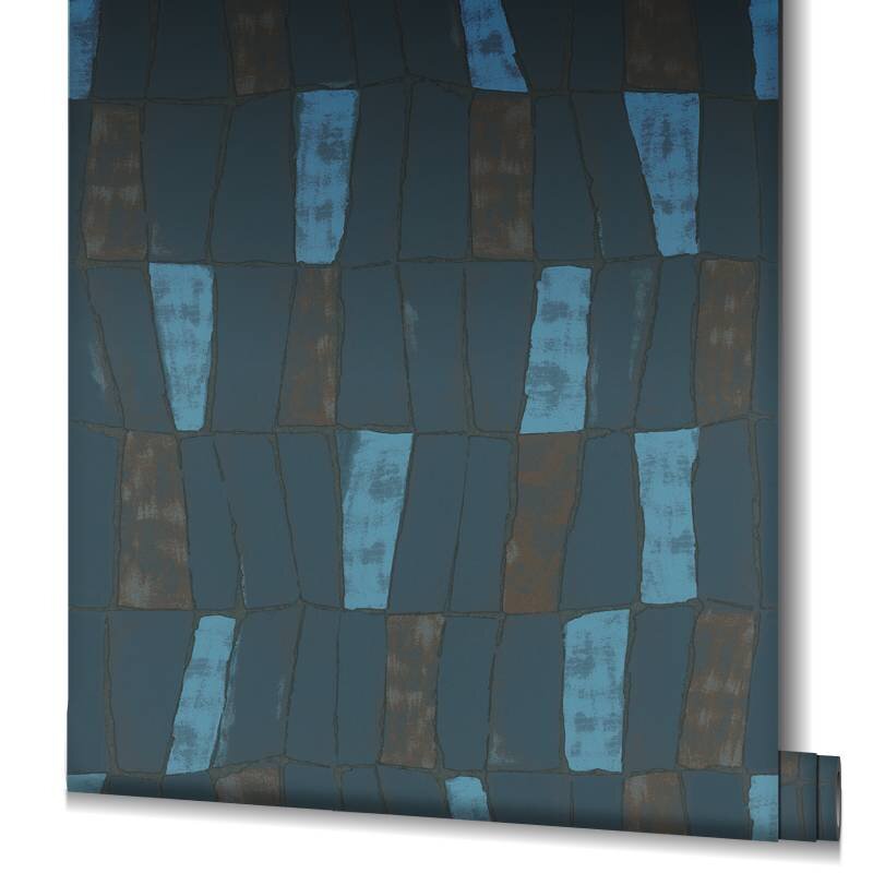 Tapete Blau, Petrol, Kupfer SALE Marburg Vliestapete (31224)