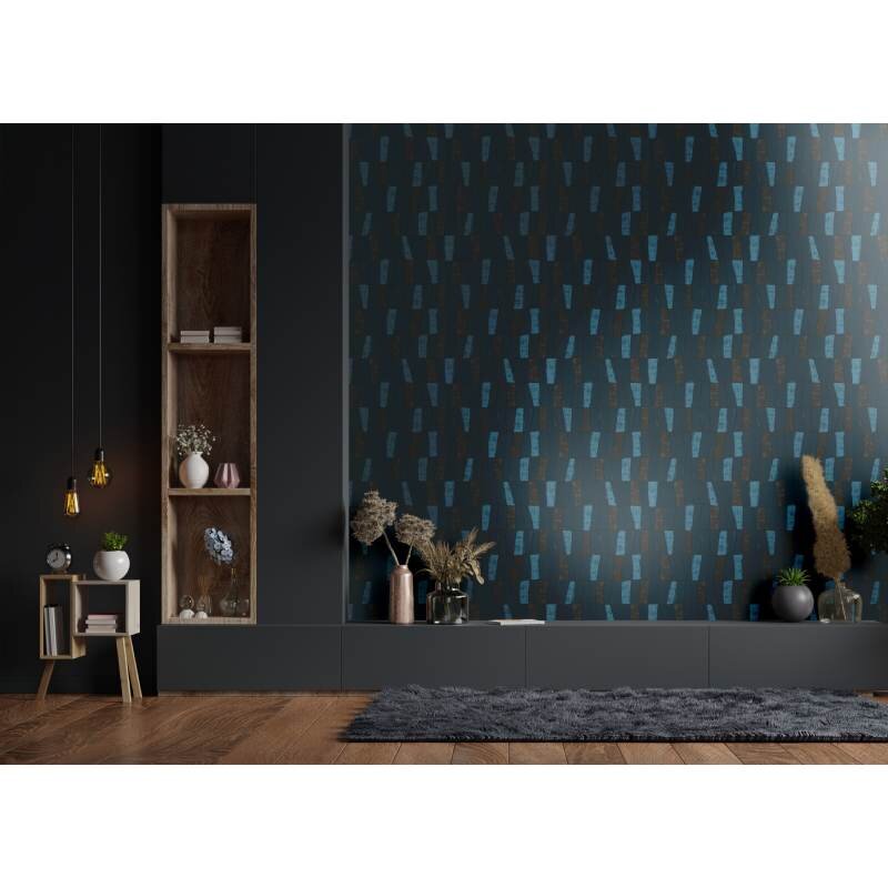 Tapete Blau, Petrol, Kupfer SALE Marburg Vliestapete (31224)