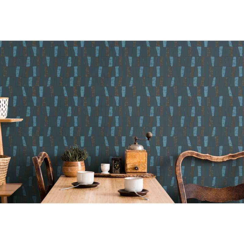 Tapete Blau, Petrol, Kupfer SALE Marburg Vliestapete (31224)