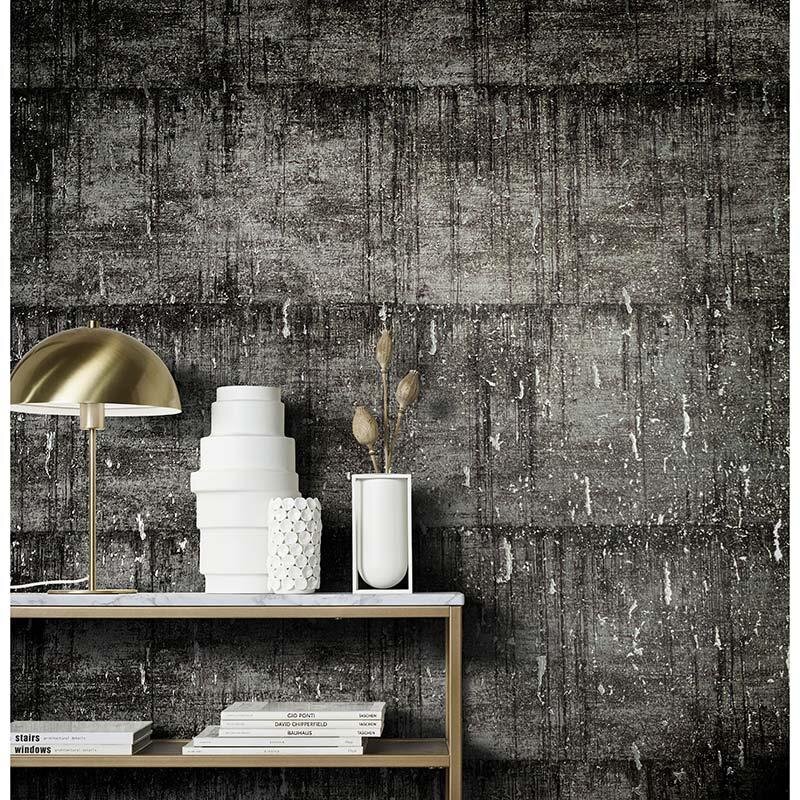 Tapete Schwarz, Anthrazit Marburg Vliestapete (85749)