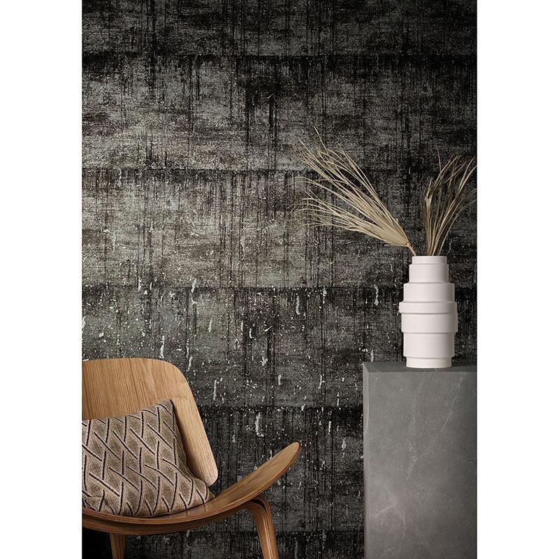 Tapete Schwarz, Anthrazit Marburg Vliestapete (85749)