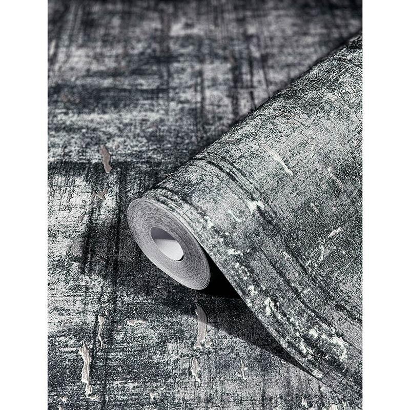 Tapete Schwarz, Anthrazit Marburg Vliestapete (85749)