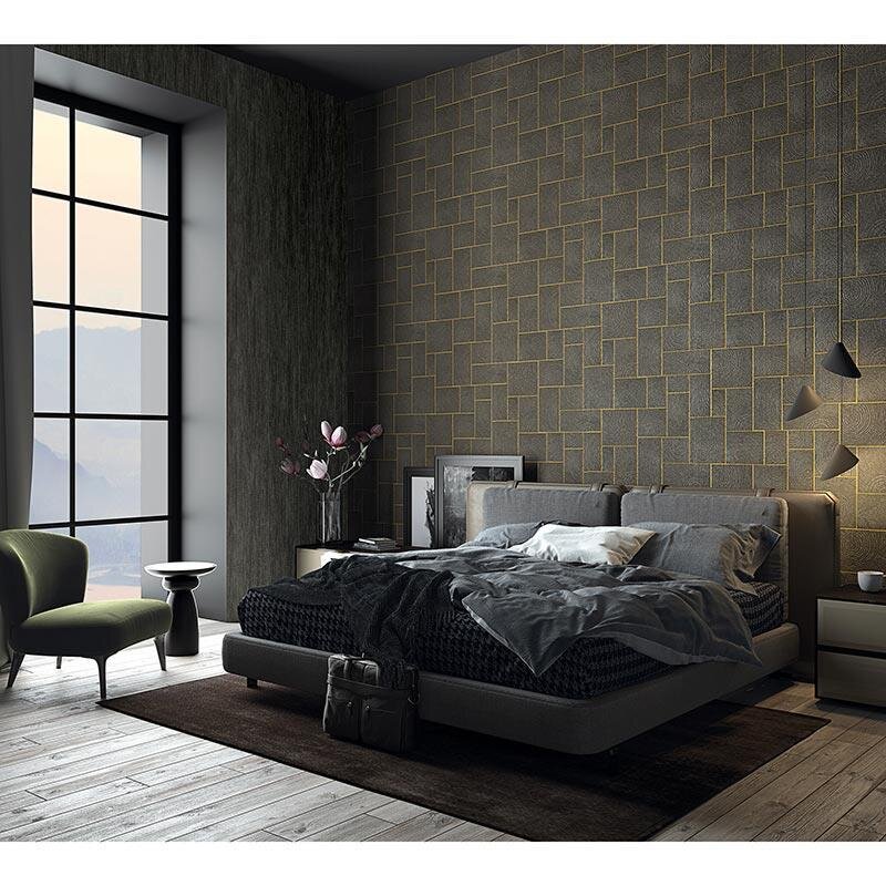 Tapete Schwarz, Anthrazit Marburg Vliestapete (85743)