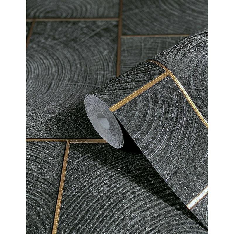 Tapete Schwarz, Anthrazit Marburg Vliestapete (85743)