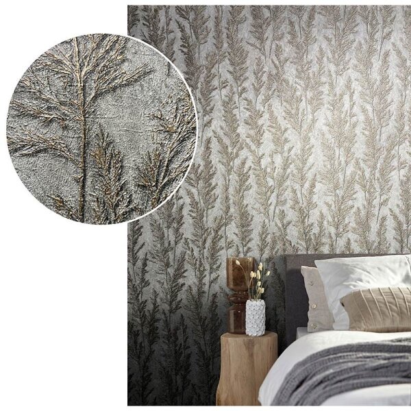 Tapete Grau, Silber Marburg Vliestapete (85733)