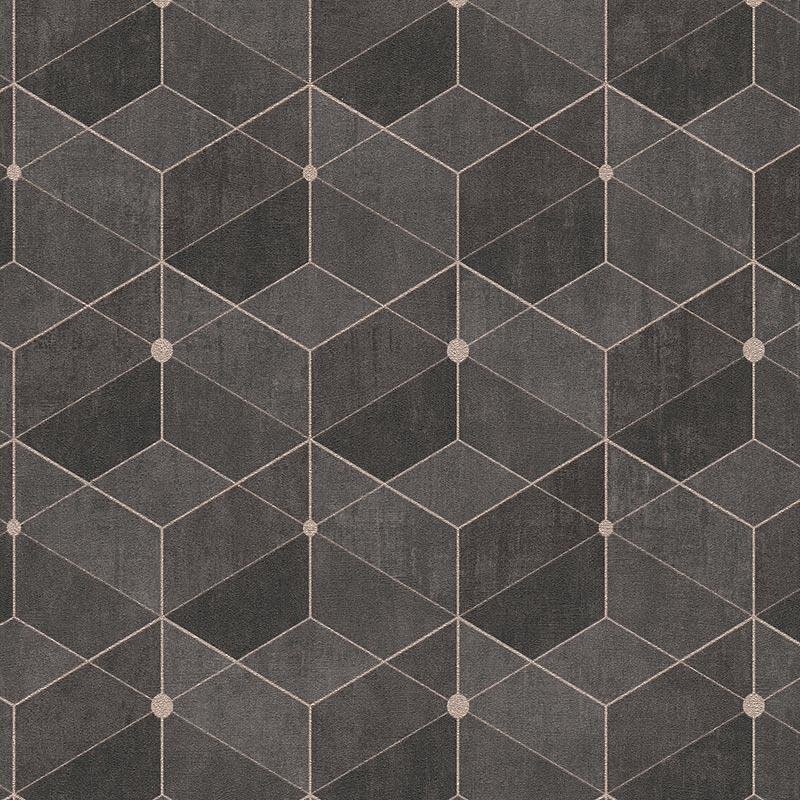 Tapete Grau, Silber, Schwarz, Anthrazit livingwalls Vliestapete (382024)