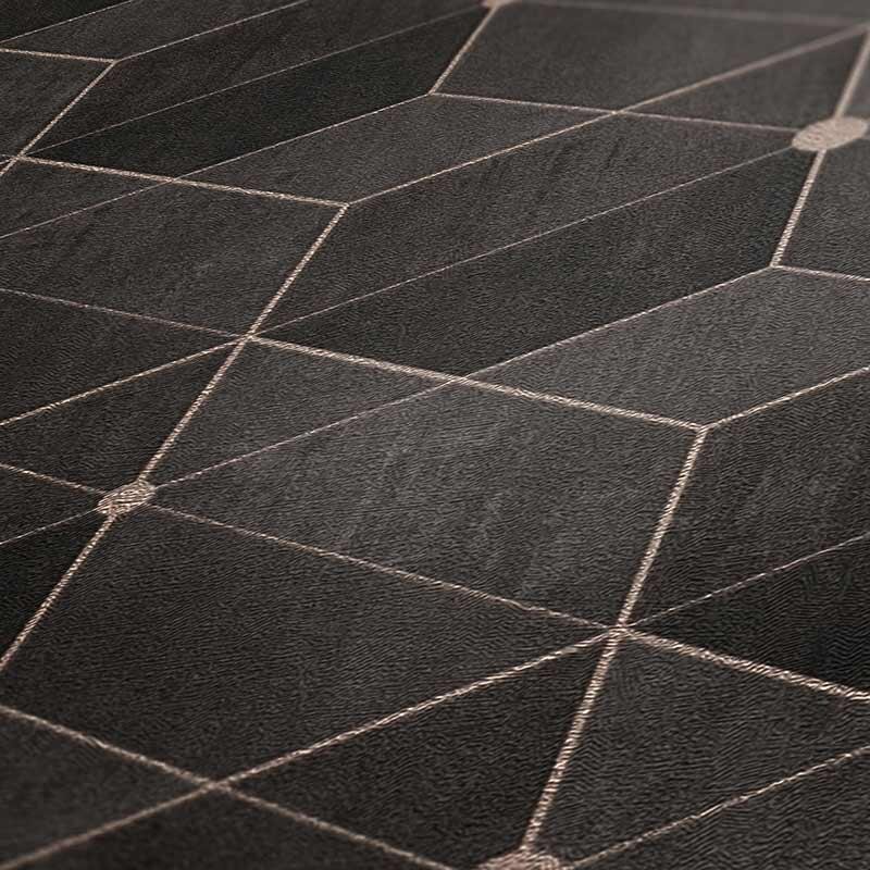 Tapete Grau, Silber, Schwarz, Anthrazit livingwalls Vliestapete (382024)