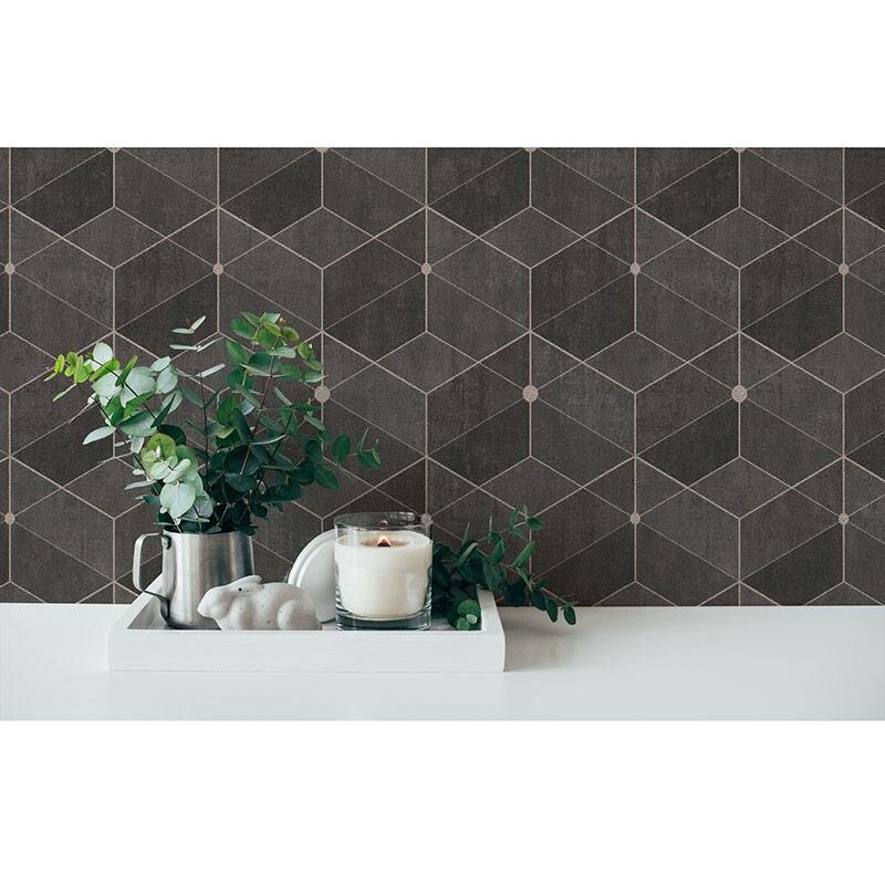 Tapete Grau, Silber, Schwarz, Anthrazit livingwalls Vliestapete (382024)