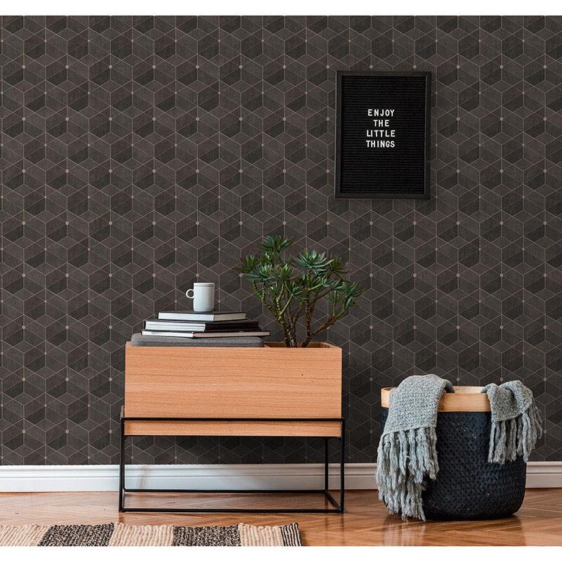 Tapete Grau, Silber, Schwarz, Anthrazit livingwalls Vliestapete (382024)