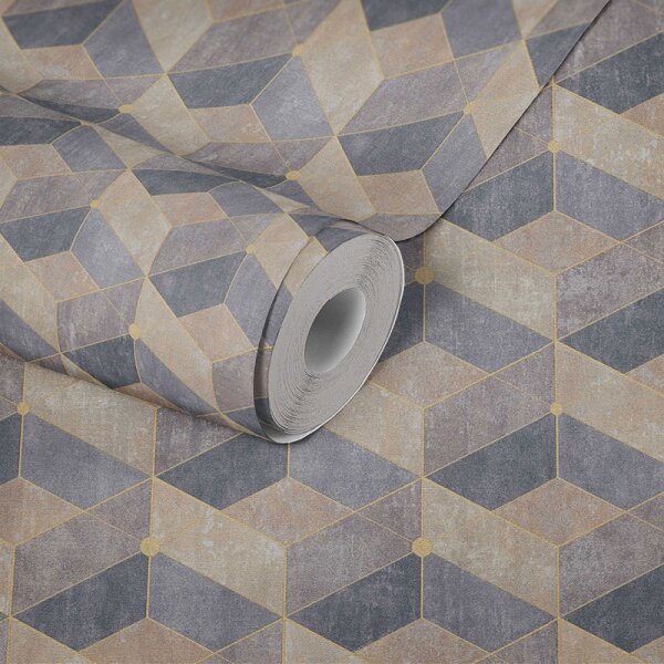 Tapete Blau, Braun, Lila, Flieder livingwalls Vliestapete (382022)