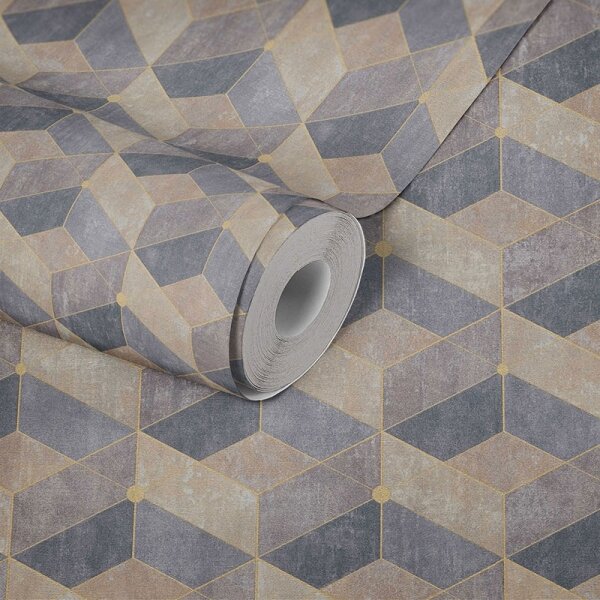 Tapete Blau, Braun, Lila, Flieder livingwalls Vliestapete (382022)