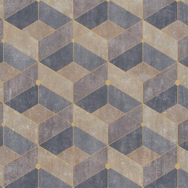 Tapete Blau, Braun, Lila, Flieder livingwalls Vliestapete (382022)