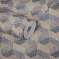 Tapete Blau, Braun, Lila, Flieder livingwalls Vliestapete...