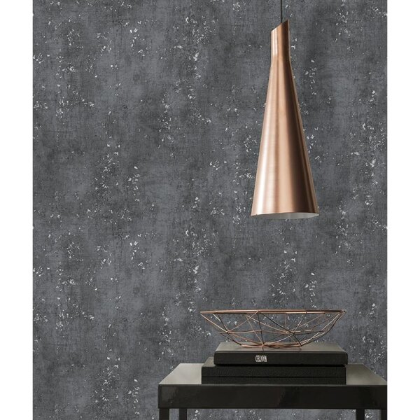 Tapete Schwarz, Anthrazit livingwalls Vliestapete (378404)