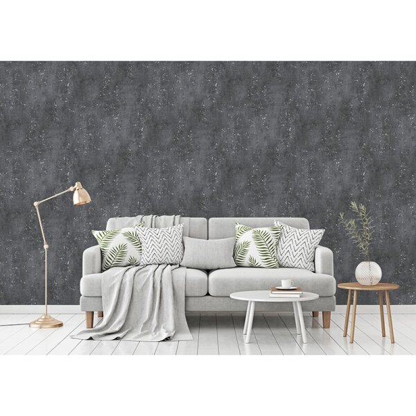 Tapete Schwarz, Anthrazit livingwalls Vliestapete (378404)