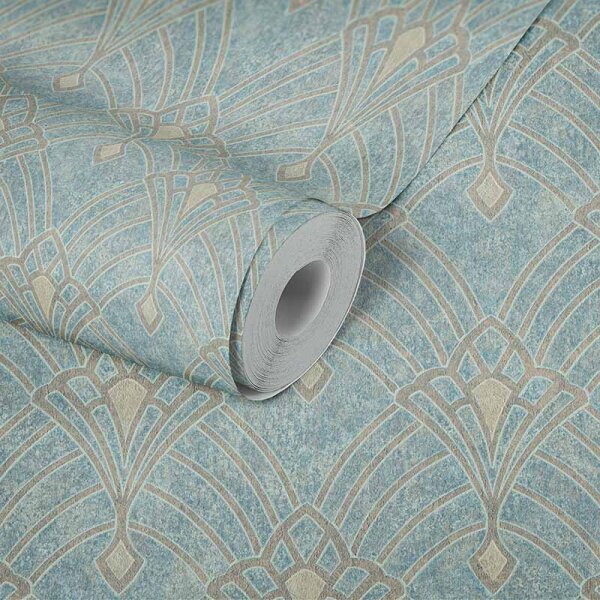 Tapete Blau, Grün livingwalls Vliestapete (380942)