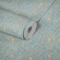 Tapete Blau, Gr&uuml;n livingwalls Vliestapete (380942)