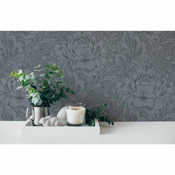 Tapete Schwarz, Anthrazit livingwalls Vliestapete (380924)