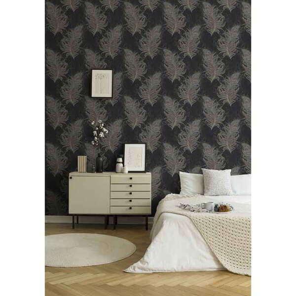 Tapete Schwarz, Anthrazit livingwalls Vliestapete (380094)