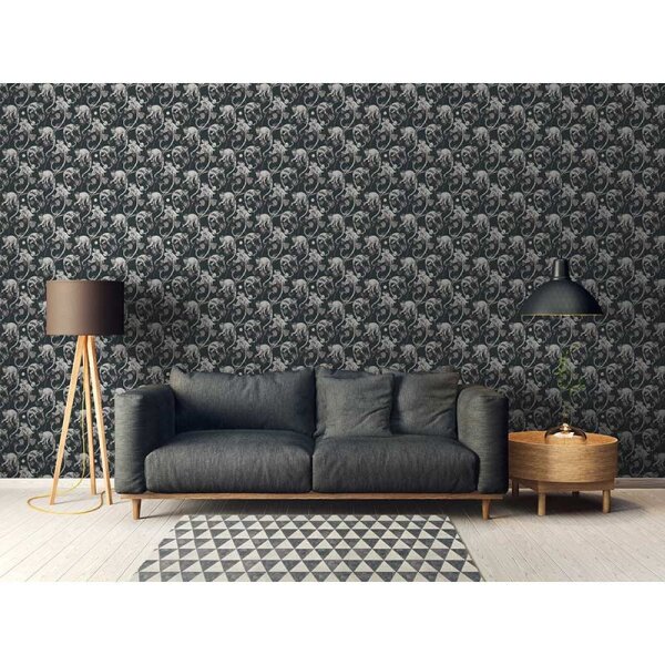 Tapete Schwarz, Anthrazit Michalsky Living Vliestapete (379822)