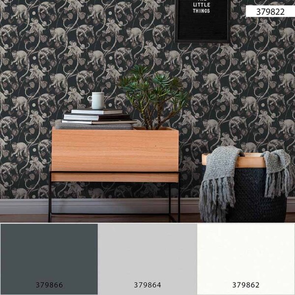 Tapete Schwarz, Anthrazit Michalsky Living Vliestapete (379822)