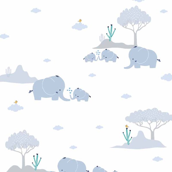 Tapete Blau, Pastellfarben AS-Creation Vliestapete (381281)