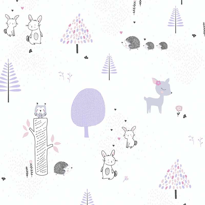 Tapete Lila, Flieder, Weiß AS-Creation Vliestapete (381171)