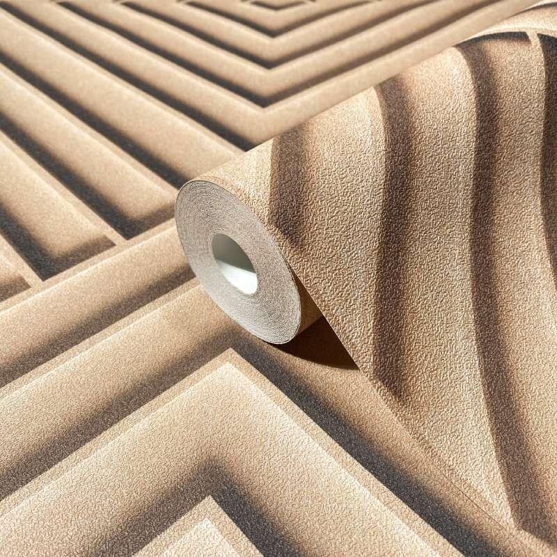 Tapete Beige, Creme, Braun Marburg Vliestapete (34483)