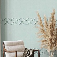 Bord&uuml;re Gr&uuml;n, T&uuml;rkis Marburg Vlies (34473)