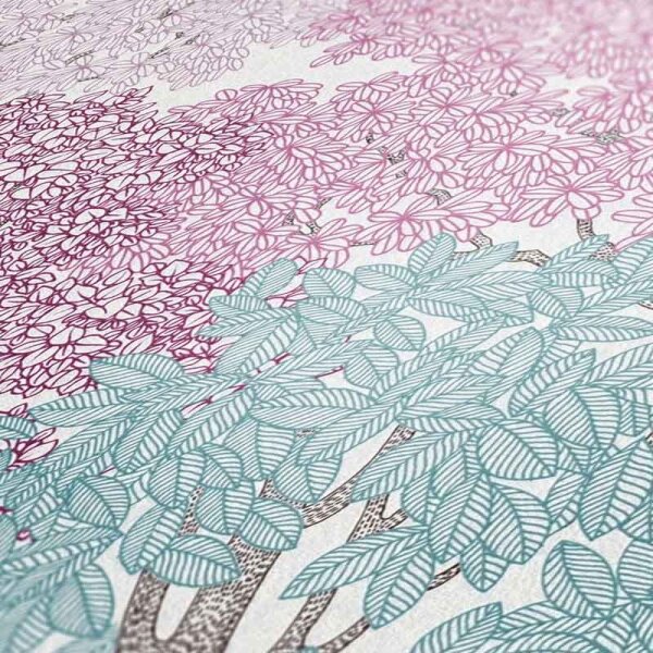 Tapete Blau, Rosa, Rose Architects Paper Vliestapete (377535)