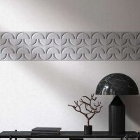 Bord&uuml;re Grau Marburg Vlies (34472)