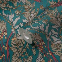 Tapete Blau, Gr&uuml;n, Petrol Architects Paper...