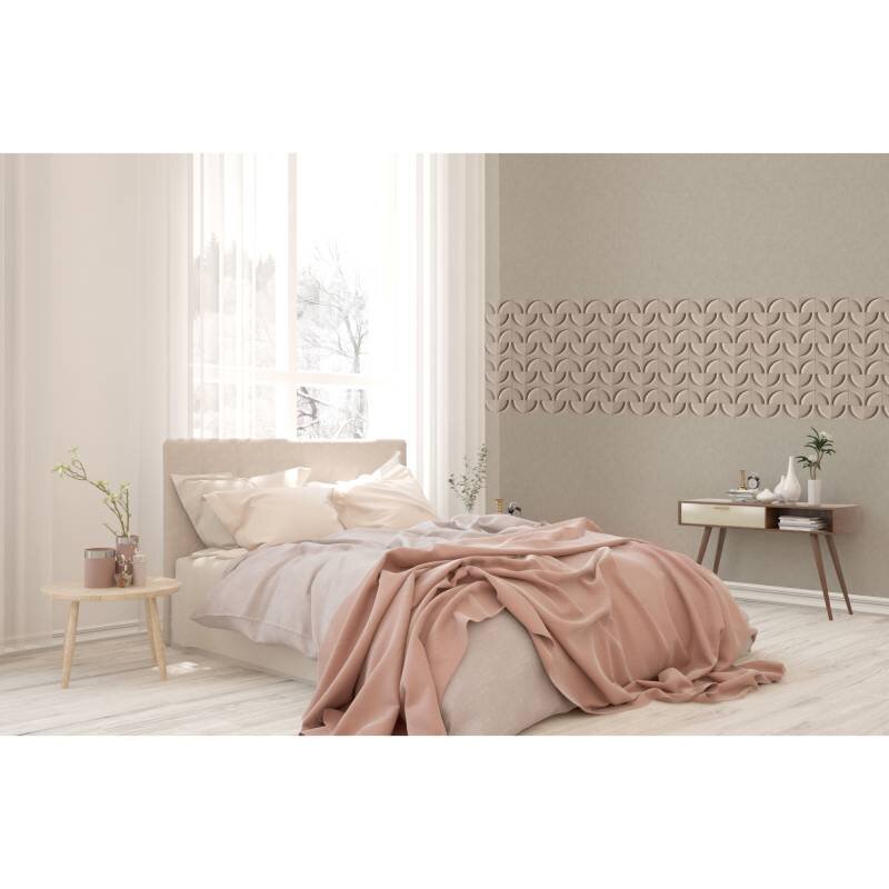 Bordüre Braun, Greige Marburg Vlies (34469)