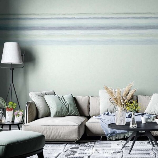 Tapete Beige, Blau, Grün Marburg Vliestapete (34425)