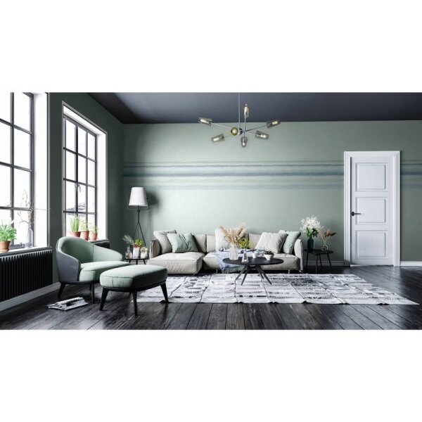 Tapete Beige, Blau, Grün Marburg Vliestapete (34425)