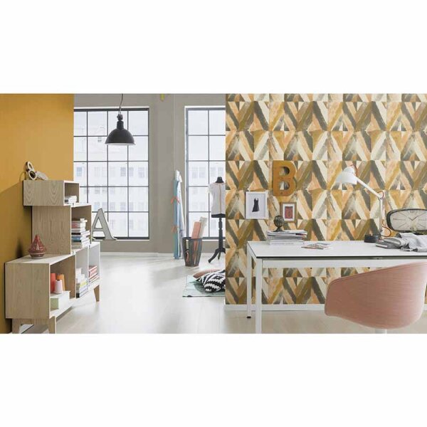 Tapete Gelb, Vanille Rasch Vliestapete (452075)