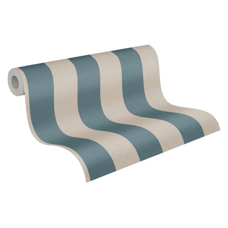 Tapete Beige, Creme, Blau, Petrol AS-Creation deco Vliestapete (386651)