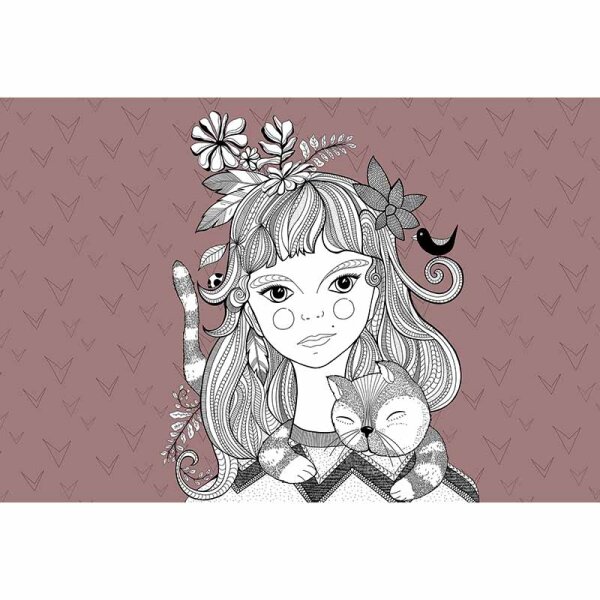 Digitaldruck-Tapete Catgirl 2 livingwalls (DD120081)