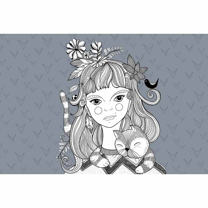 Digitaldruck-Tapete Catgirl 1 livingwalls (DD120077)