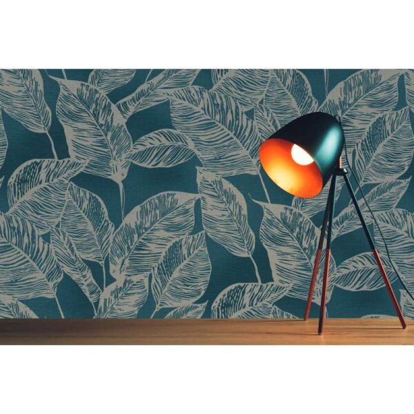 Tapete Beige, Creme, Blau, Petrol AS-Creation deco Vliestapete (386631)