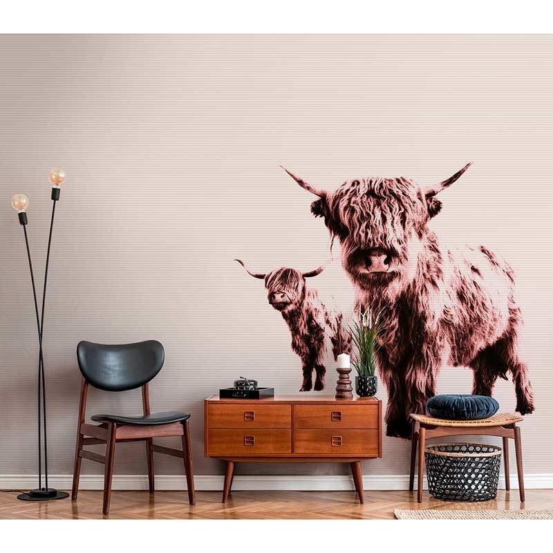Digitaldruck-Tapete Highland Cows livingwalls (DD119829)