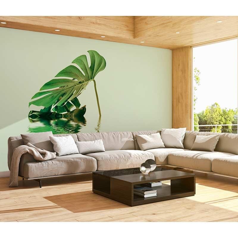 Digitaldruck-Tapete Monstera Leaf Water 2 livingwalls (DD119793)
