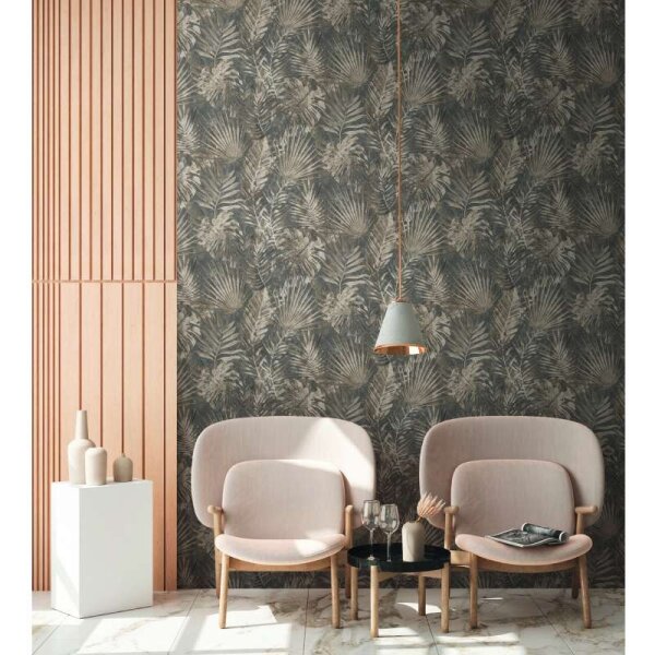 Tapete Beige, Creme, Braun, Schwarz AS-Creation deco Vliestapete (386383)