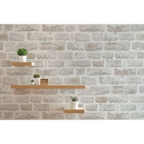 Tapete Grau, Weiß AS-Creation deco Vliestapete (386371)