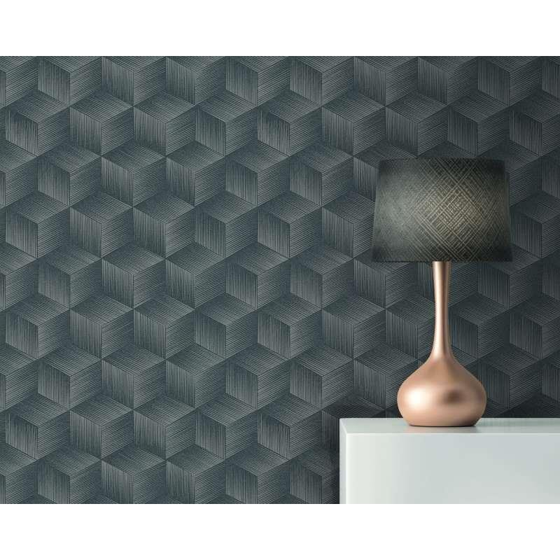 Tapete Grau, Silber, Schwarz, Anthrazit AS-Creation deco Vliestapete (385064)